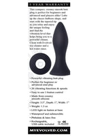 Mighty Mini Rechargeable Silicone Plug with 20 Functions and Speeds