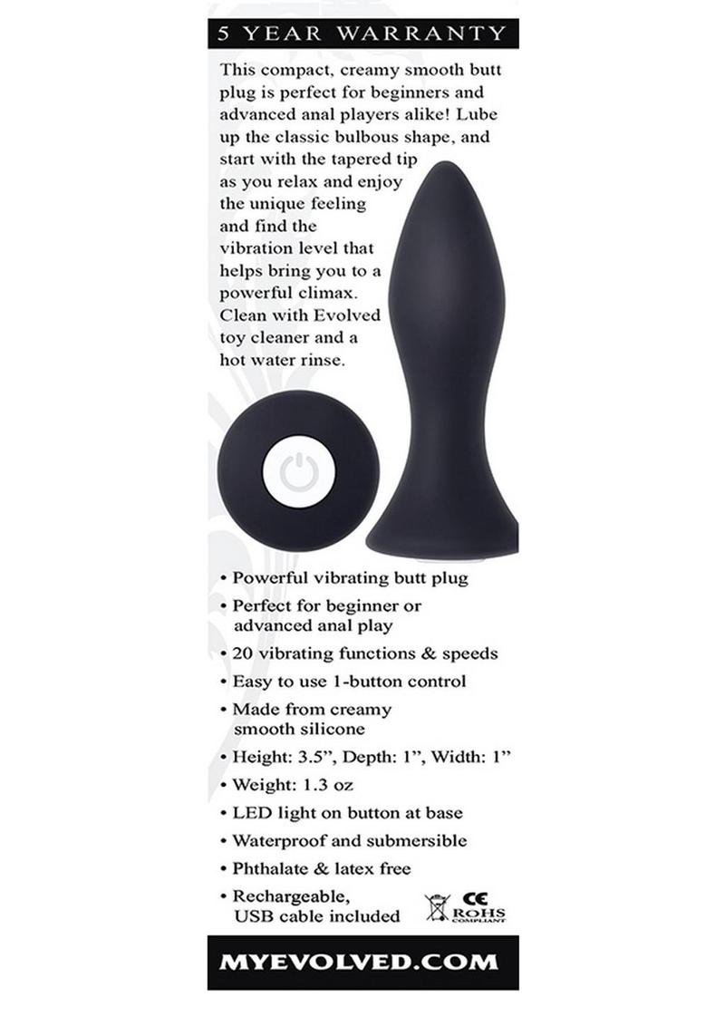 Mighty Mini Rechargeable Silicone Plug with 20 Functions and Speeds