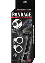 Nasstoys Bondage Whip,feather and Cuffs - Black