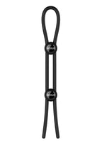 Nexus Forge Double Adjustable Lasso Silicone Cock Ring - Black