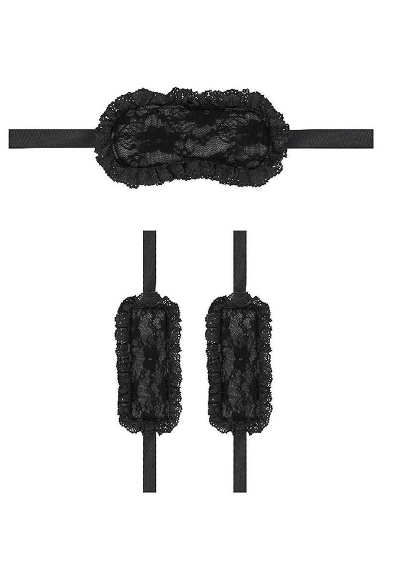Ouch! Kits Introductory Bondage Kit #7 - Black - 2 Piece Kit