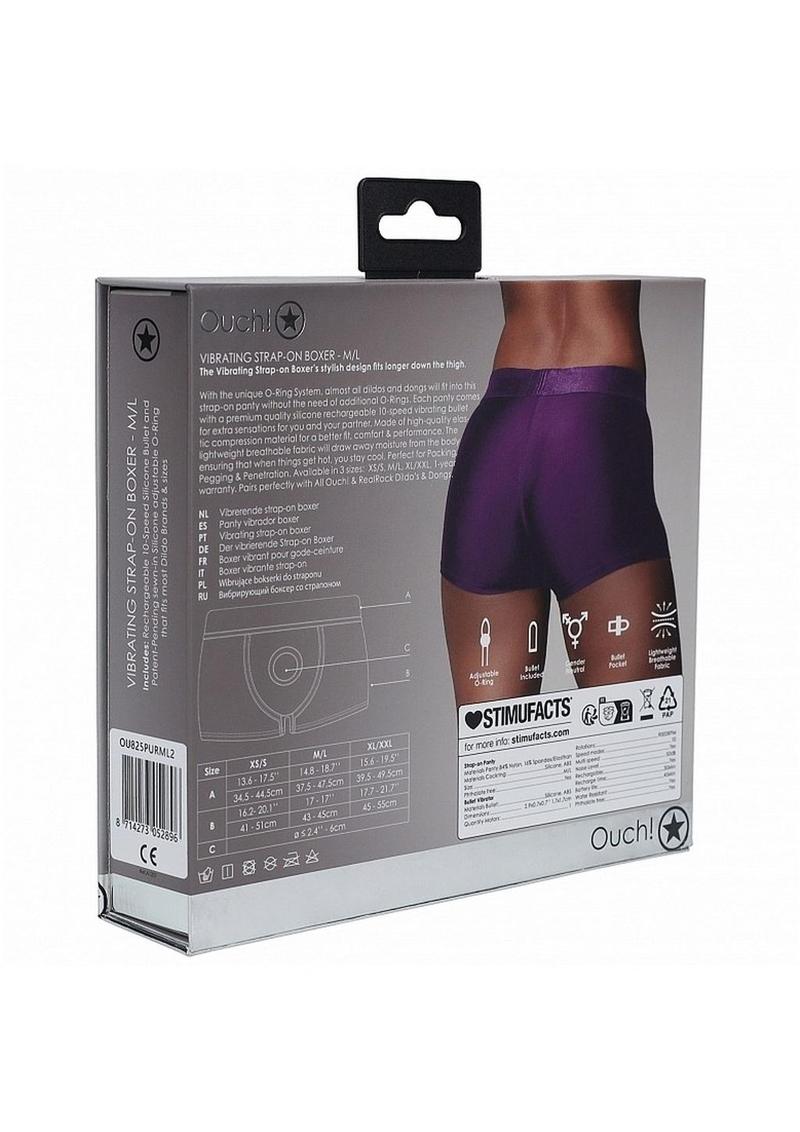 Ouch Vibrating Harness Boxer with Rechargeable Bullet