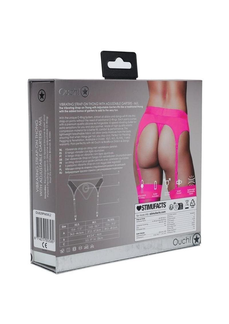 Ouch! Vibrating Harness Thong Rechargeable
