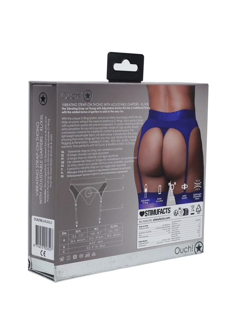 Ouch! Vibrating Harness Thong Rechargeable