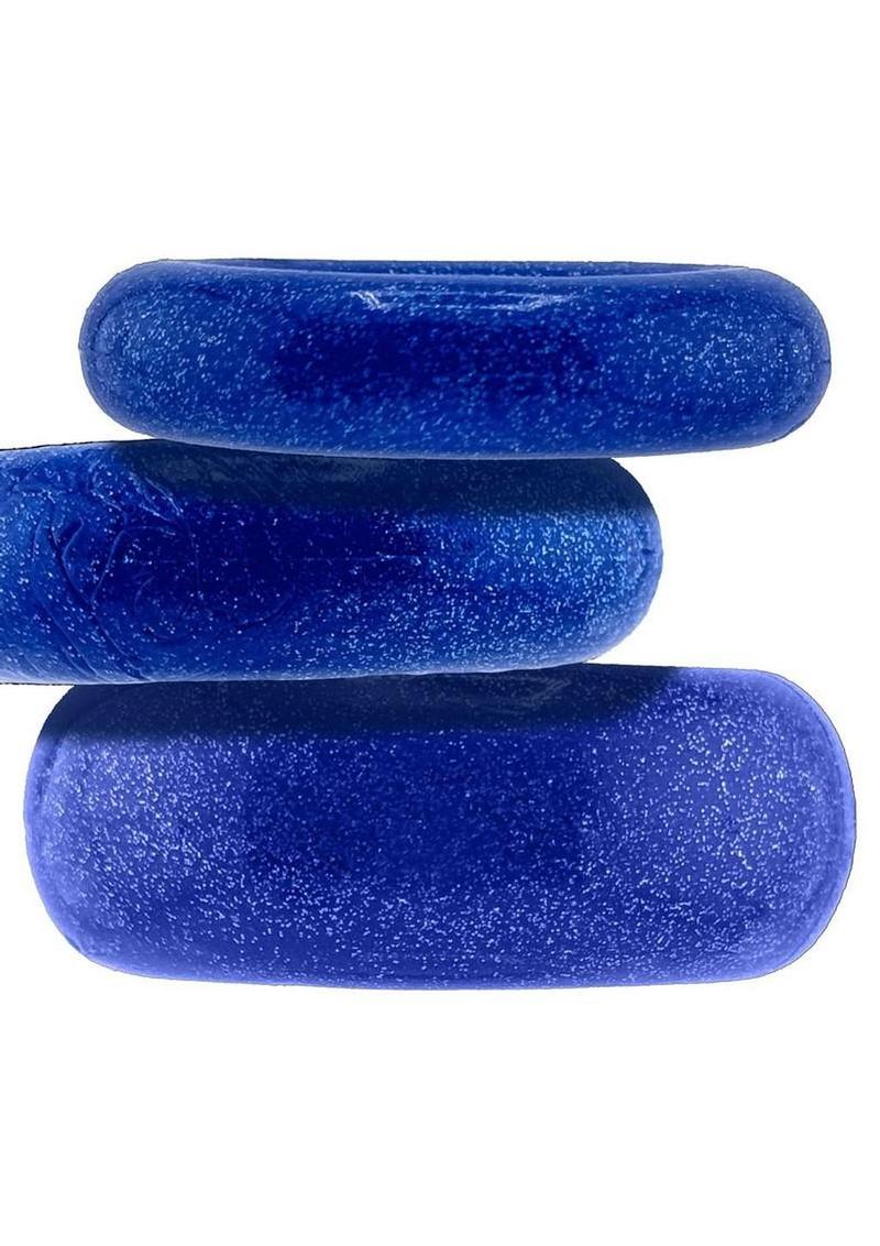 Oxballs Ring Pack Multi Design Ring (3 Pack) - Blue Fire