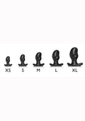 Oxballs Ergo Silicone Butt Plug - Black/Blue/Police Blue Swirl - Large