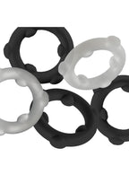 Oxballs Gearheads Silicone Spinner Ring (5 Pack) - Black/Vapor