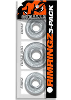 Oxballs Rimrings Multi Size Cockrings - Clear - 3 Pack