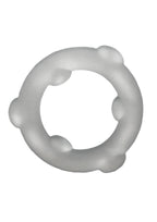Oxballs Spinner Single Silicone Cock Ring - Vapor - Clear