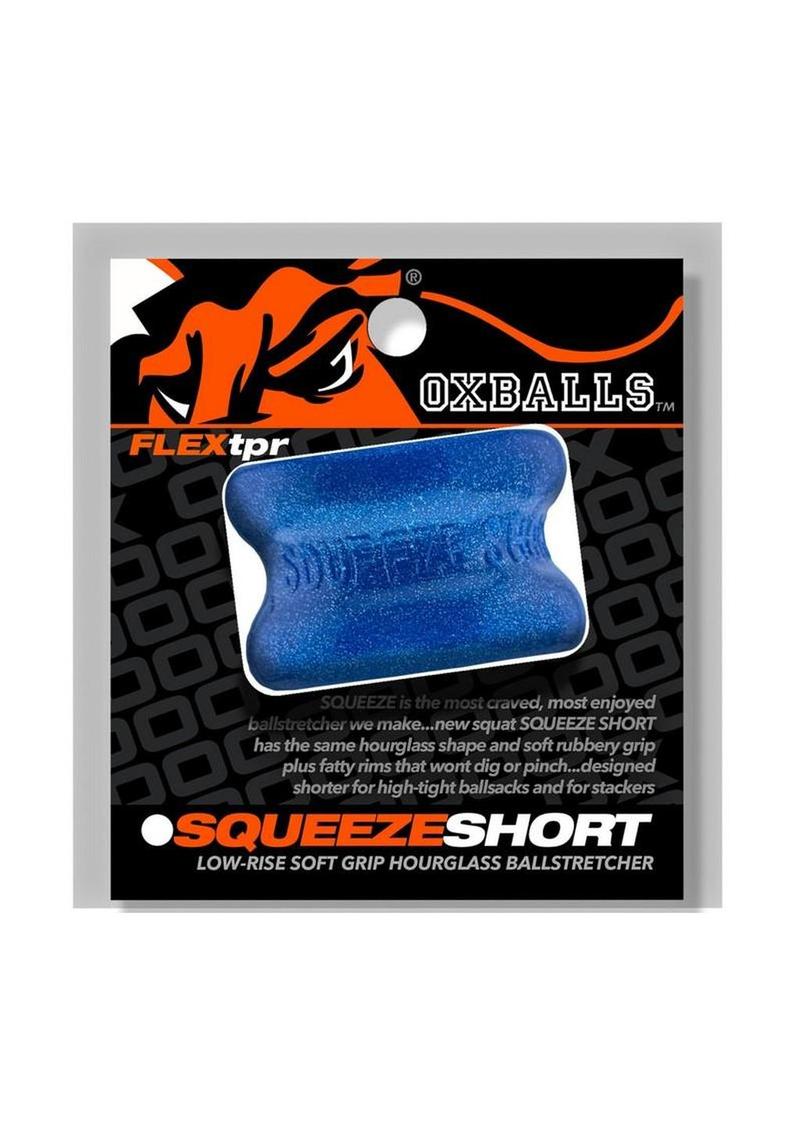 Oxballs Squeeze Short Ballstretcher - Blue Fire - Blue/Silver