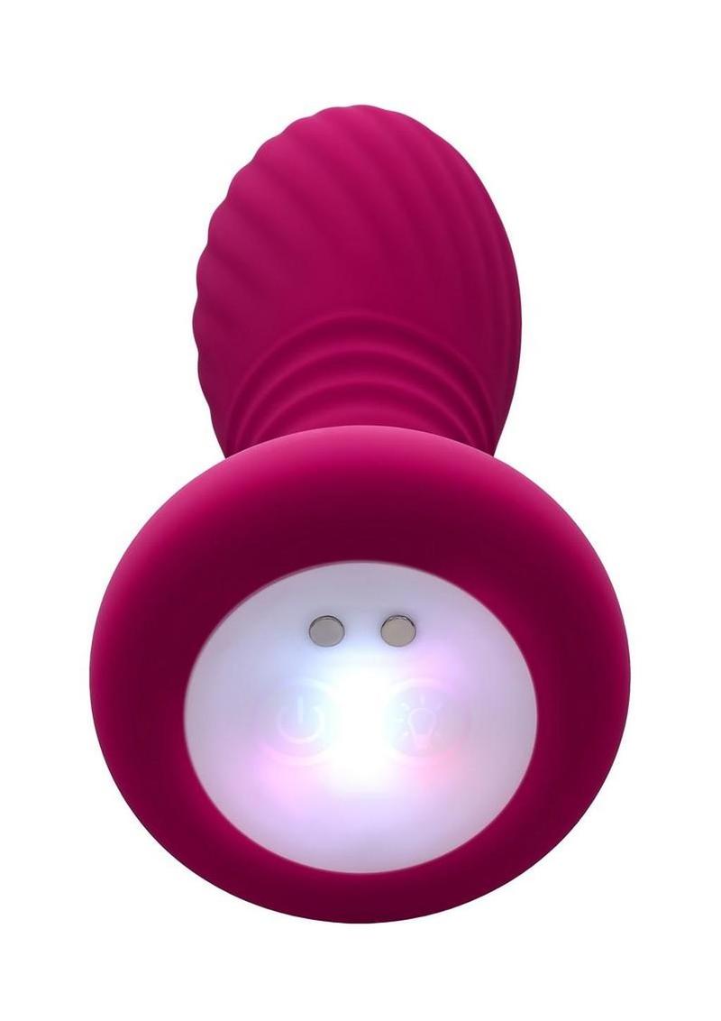 Party Plug Rechargeable Silicone Thrusting Light Up Plug