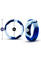 Performance Silicone Camo Ring - Blue Camouflage