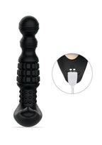 Pineapple Man Rolling Bead Vibrating Rechargeable Silicone Prostate Massager