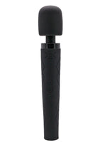 Pixey Deluxe Rechargeable Silicone Massager - Large - Black Velvet