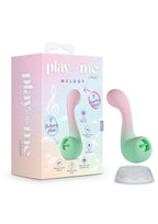 Play with Me Melody Rechargeable Silicone Dual-End Vibrator - Green/Pink