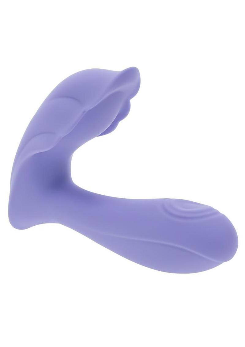 Playboy Lilac Fantasy Rechargeable Silicone Tapping Dual Vibrator with Remote