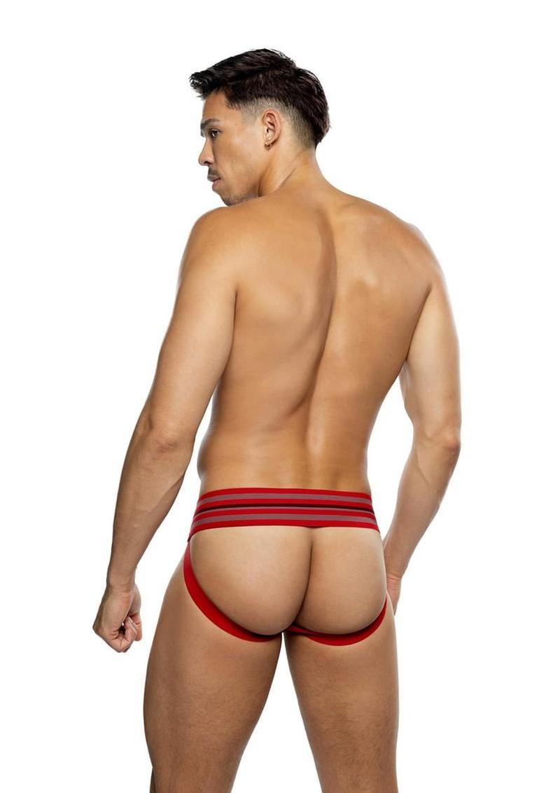 Playboy Men's Locker Room Classic Jock - Red - Large