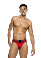 Playboy Men's Locker Room Classic Jock - Red - Large