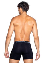 Playboy Mens Tuxedo Classic Boxer - Black/White - Large