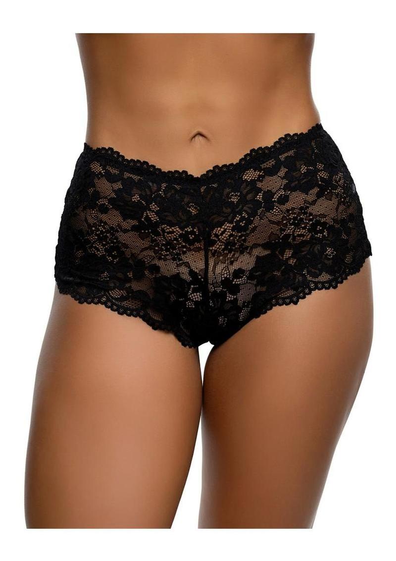 Playboy Sweet Cheeks Bunny Panty - Black - One Size