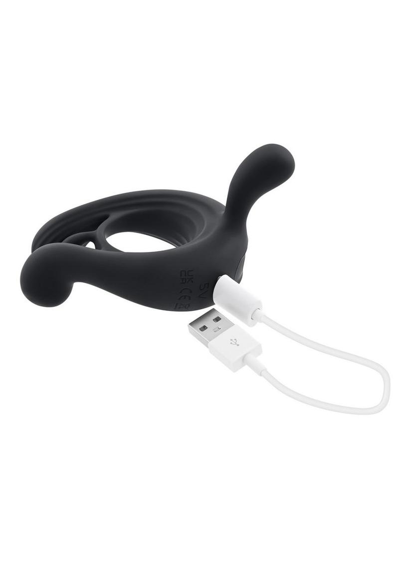 Playboy Triple Play Rechargeable Silicone Ring with Remote Control