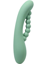 Polynesian Pleasures Into The C Kakui Me Rechargeable Silicone Vibrator with Clitoral Stimulator - Green