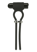 Powerbullet Bolo Bullet Silicone Rechargeable Penis Ring - Black/Silver