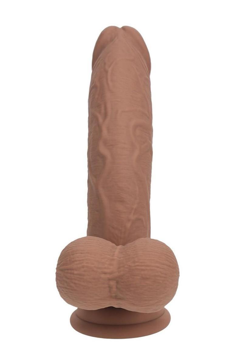Realrock Rechargeable Silicone Dual Layered Vibrating Curved Massager with Weighted Balls