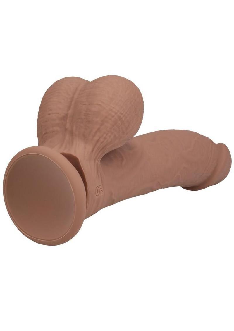 Realrock Rechargeable Silicone Dual Layered Vibrating Curved Massager with Weighted Balls