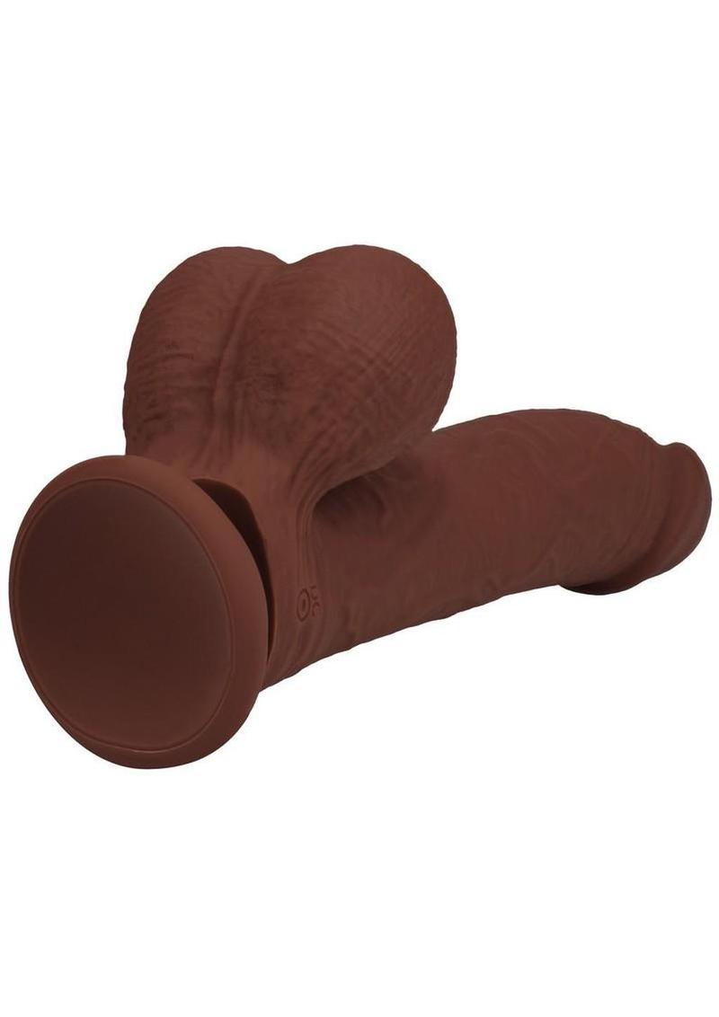 Realrock Rechargeable Silicone Dual Layered Vibrating Curved Massager with Weighted Balls