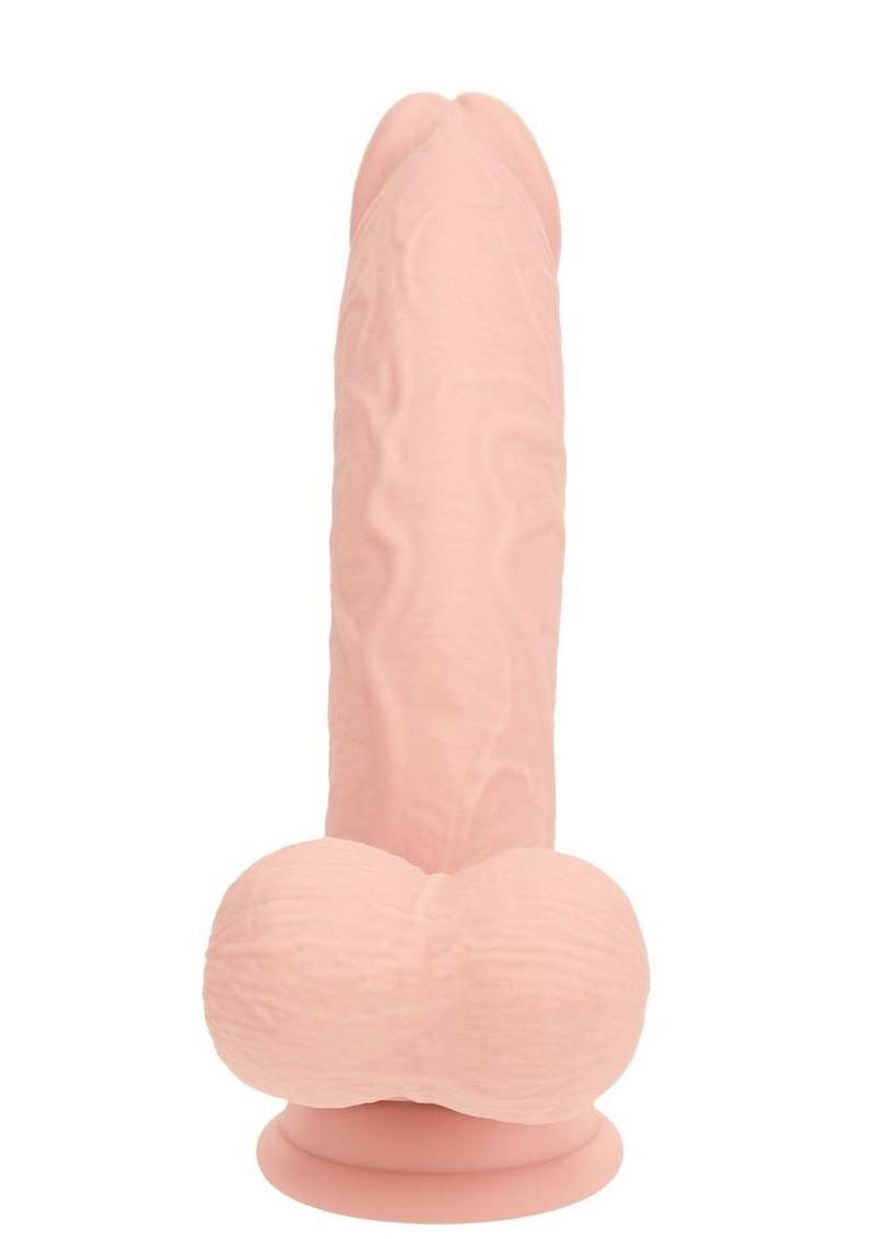 Realrock Rechargeable Silicone Dual Layered Vibrating Curved Massager with Weighted Balls
