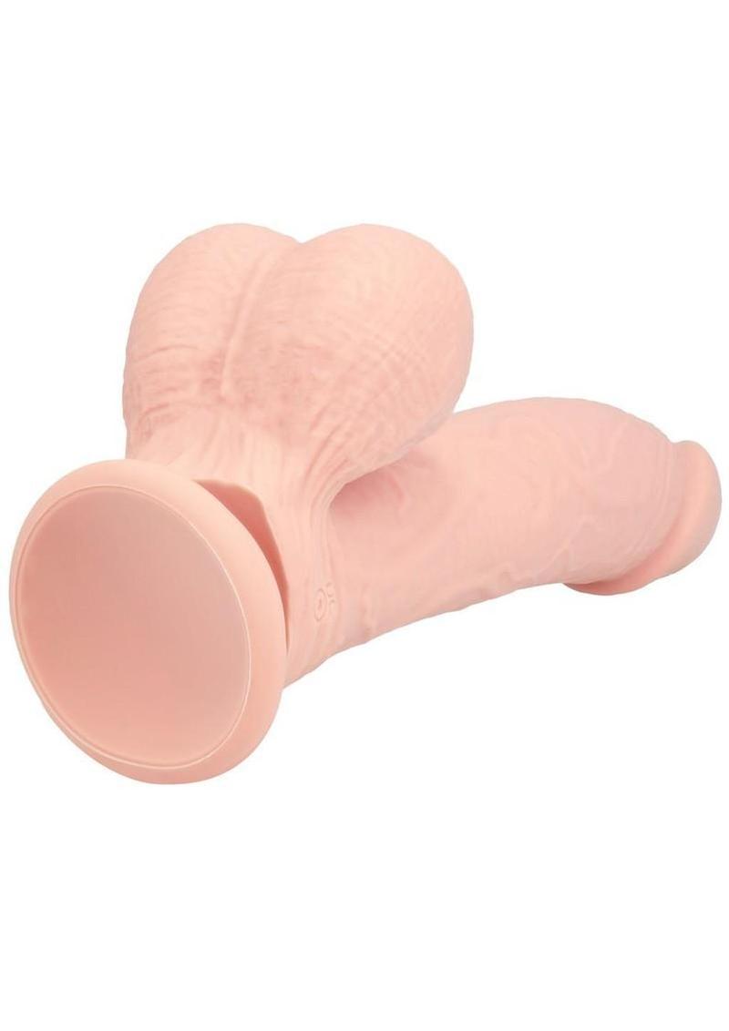 Realrock Rechargeable Silicone Dual Layered Vibrating Curved Massager with Weighted Balls