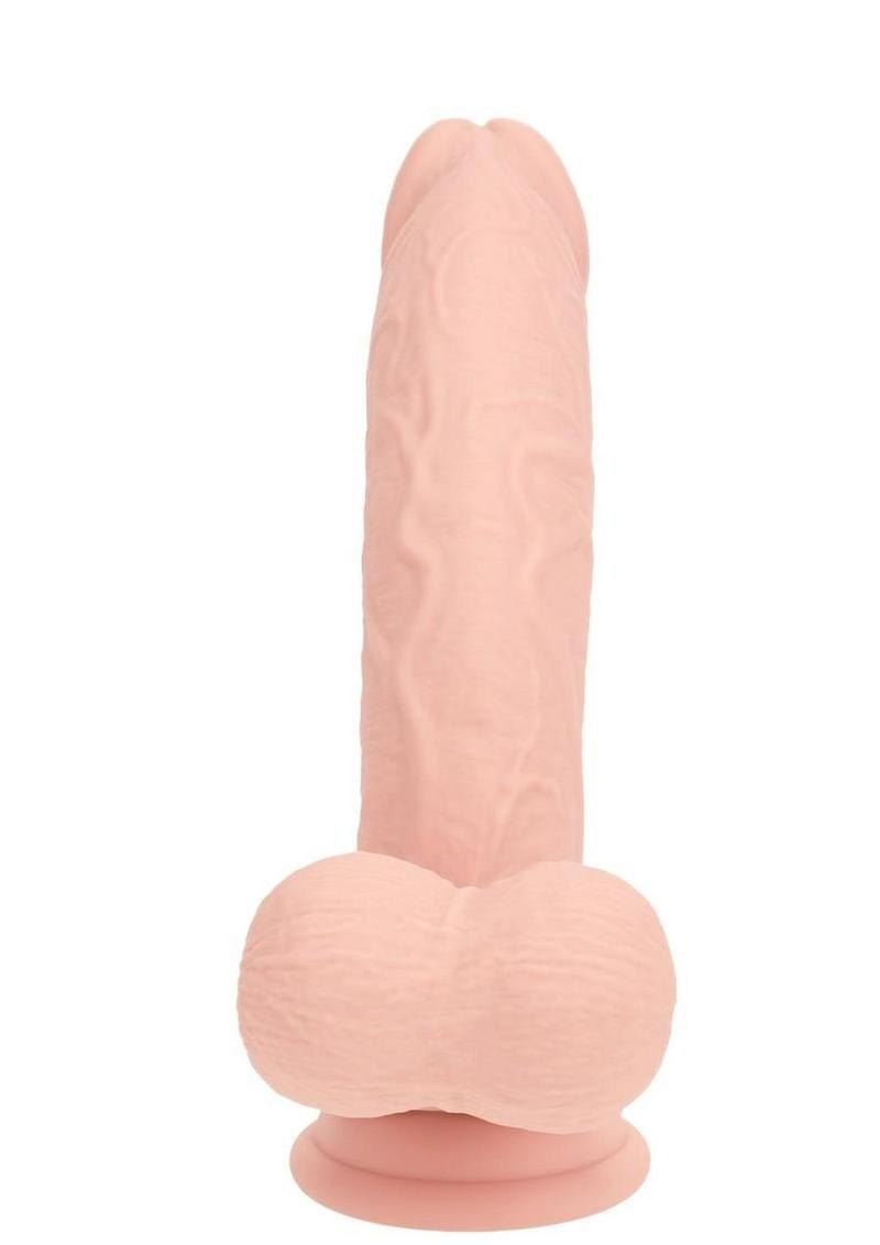 Realrock Rechargeable Silicone Dual Layered Vibrating Curved Massager with Weighted Balls