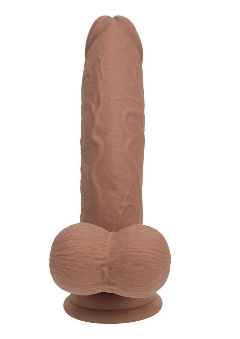Realrock Rechargeable Silicone Dual Layered Vibrating Curved Massager with Weighted Balls