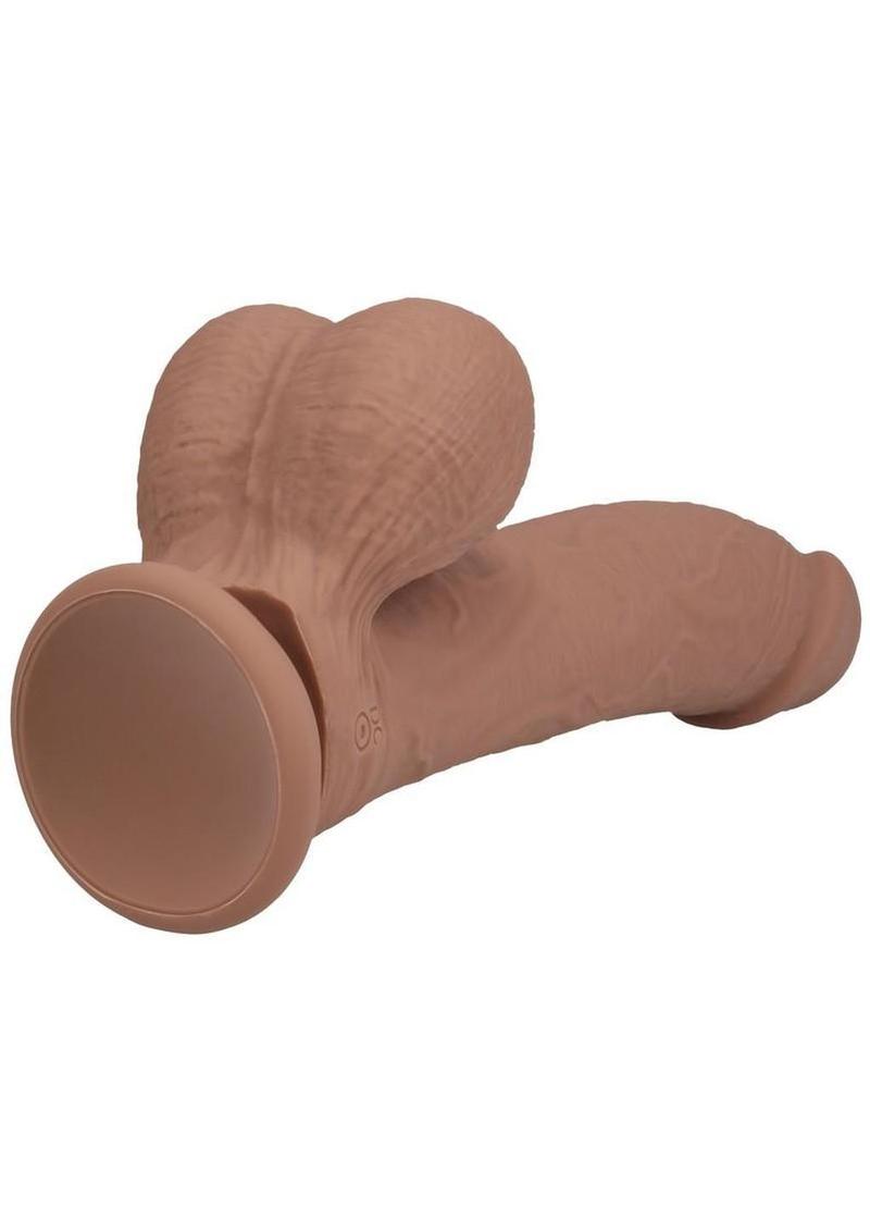 Realrock Rechargeable Silicone Dual Layered Vibrating Curved Massager with Weighted Balls