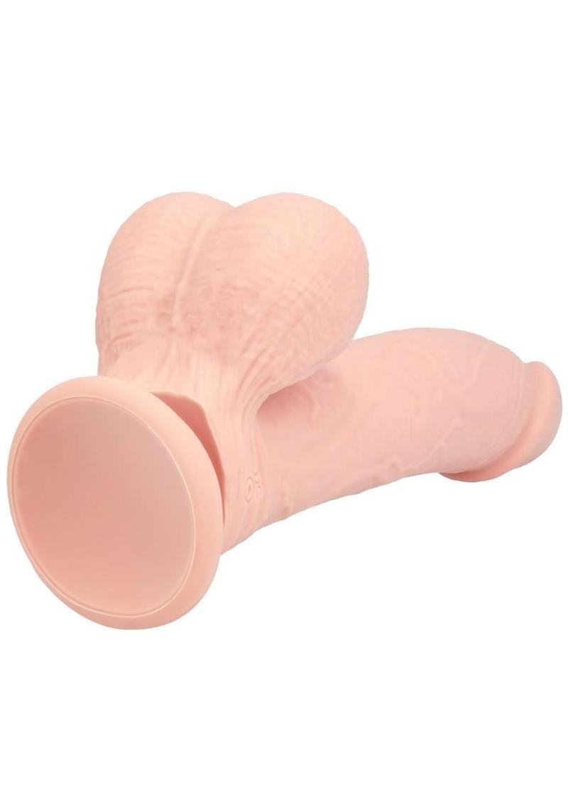 Realrock Rechargeable Silicone Dual Layered Vibrating Curved Massager with Weighted Balls