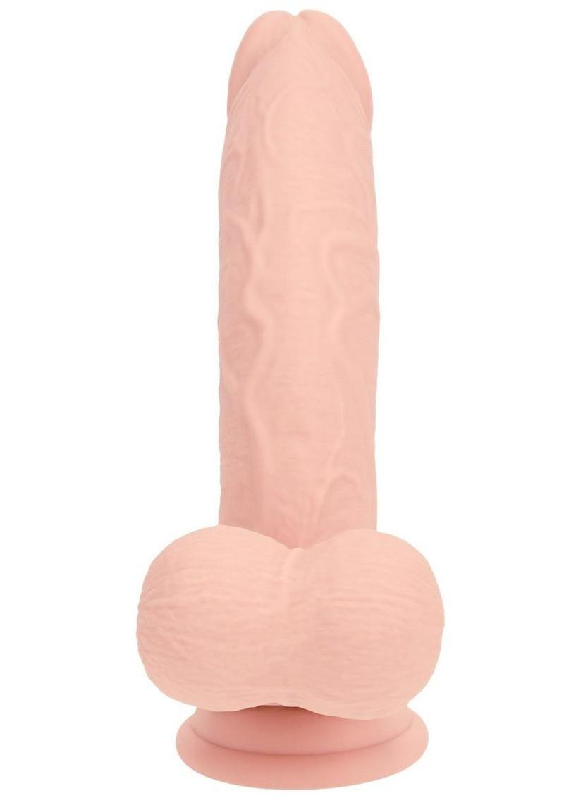 Realrock Rechargeable Silicone Dual Layered Vibrating Curved Massager with Weighted Balls