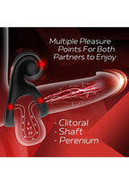 Red Dot Silicone Rechargeable Vibrating Ring with Controller V2