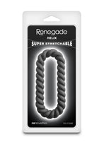 Renegade Helix Silicone Braided Dual Ring - Black