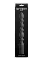 Renegade Prime Rechargeable Silicone Vibrating Beads - Black - 8.5in