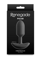 Renegade Pulse Rechargeable Silicone Vibrating Anal Plug - Black