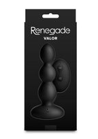 Renegade Valor Rechargeable Silicone Vibrating Anal Beaded Plug with Remote