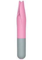 Rock Candy Cherry Flicker Rechargeable Silicone Tickler - Gray/Pink