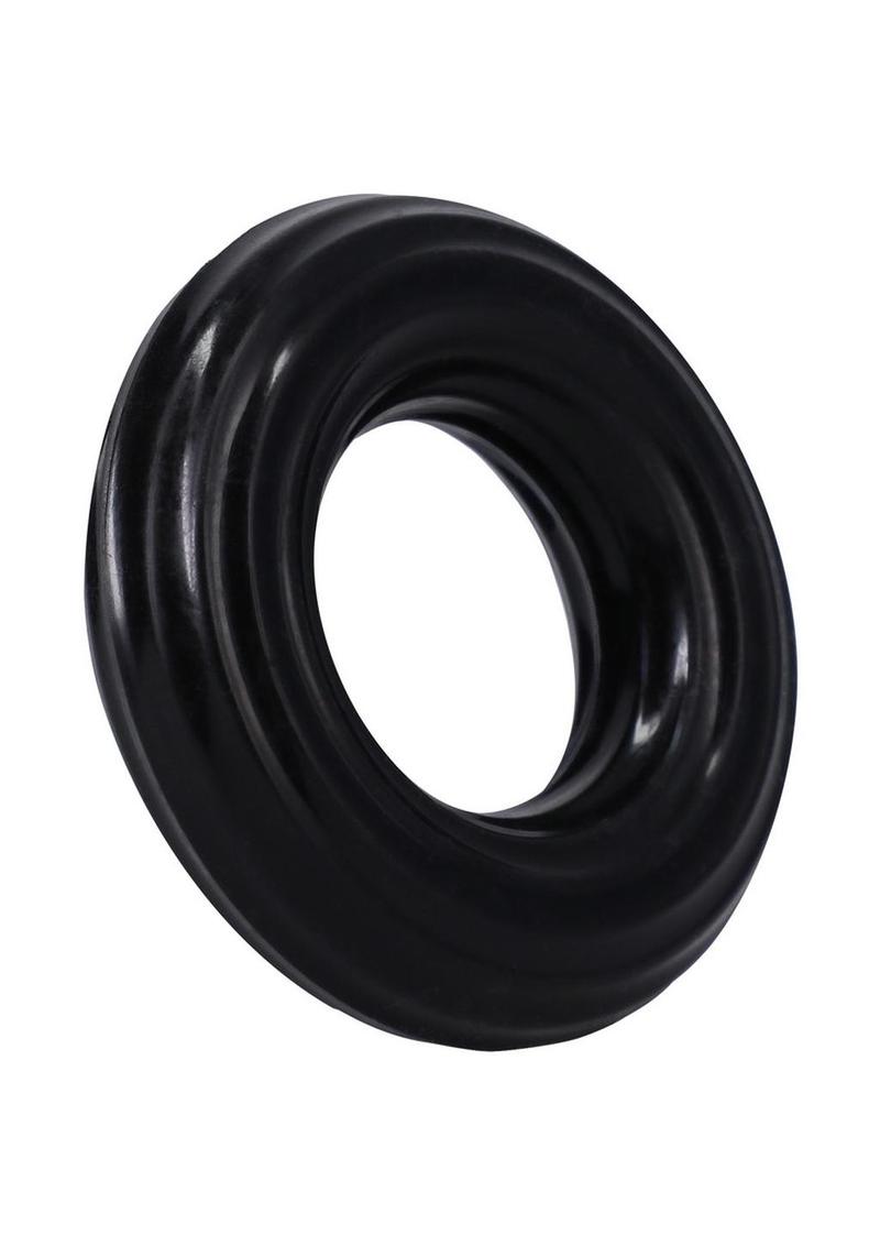 Rock Solid Ribbed Donut Silicone Ring