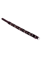 Rouge 5 D Ring Leather Collar - Black/White