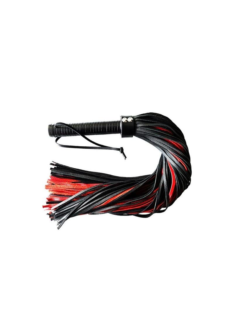 Rouge Leather Flogger - Black/Red