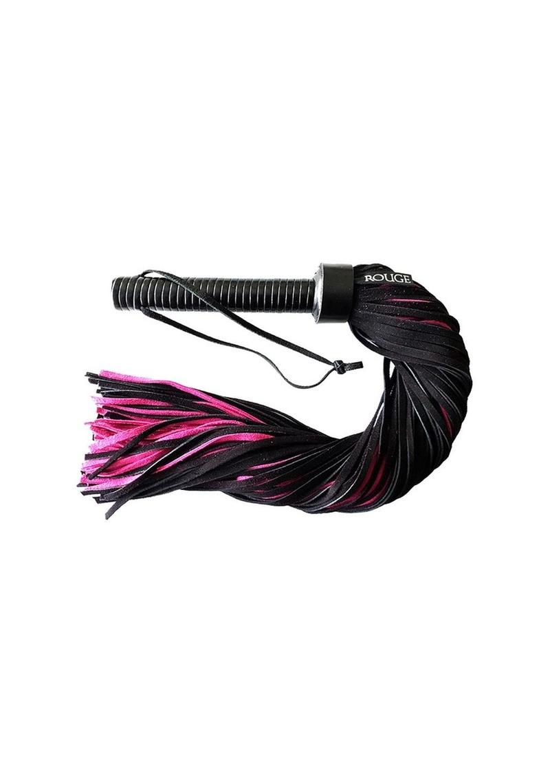 Rouge Suede Flogger with Leather Handle - Black/Pink
