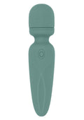 Rumble Wand Rechargeable Silicone Vibrator - Green