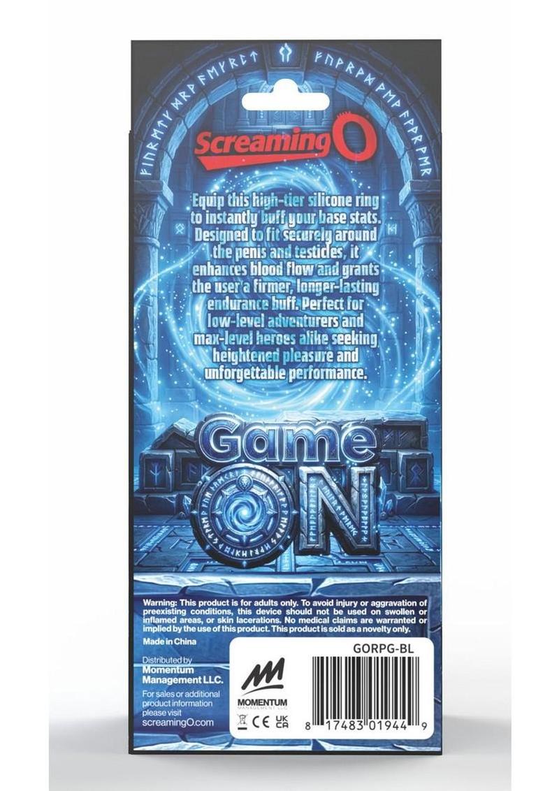 Screaming O Gameon Role Playing Gamer Vibrating Rechargeable Silicone Ring