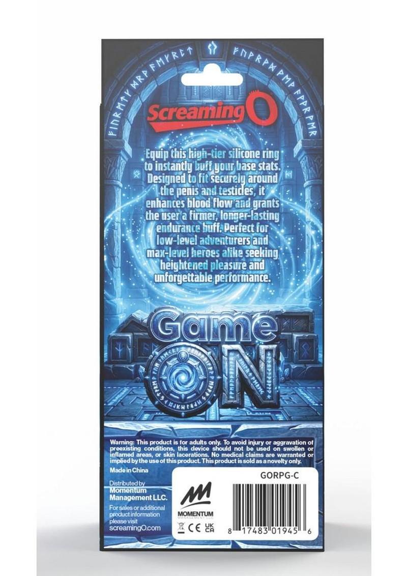 Screaming O Gameon Role Playing Gamer Vibrating Rechargeable Silicone Ring